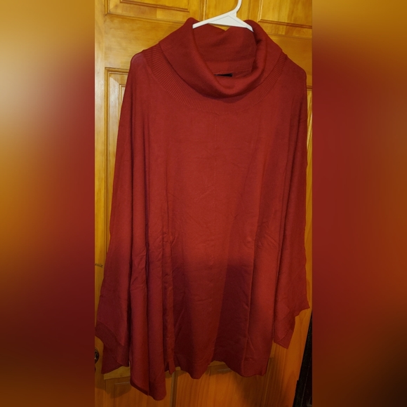 Ellos Turtleneck Poncho Sweater Fits Sizes 2x-4x - Picture 8 of 11